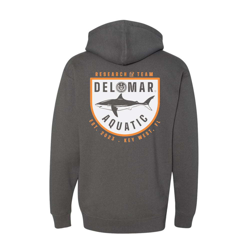 Del Mar Hooded Sweatshirt - White Shark - Sharkskin Gray