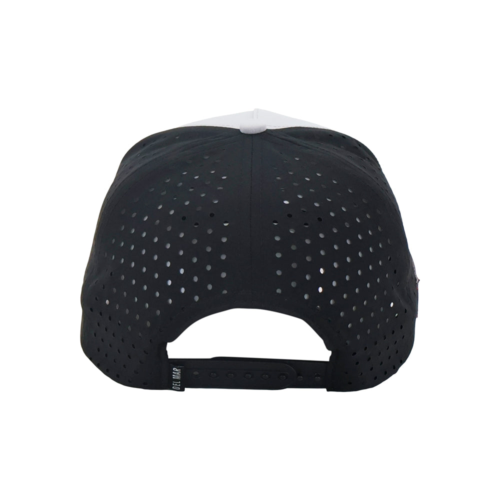 Laser Cut Mesh Performance Fishing Hat - Snapper - Black & Gray