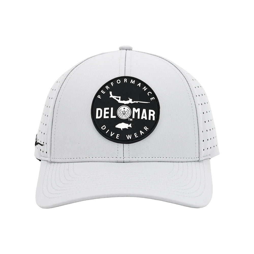 Laser Cut Mesh Performance Spearfishing Hat - Freediver - Light Gray