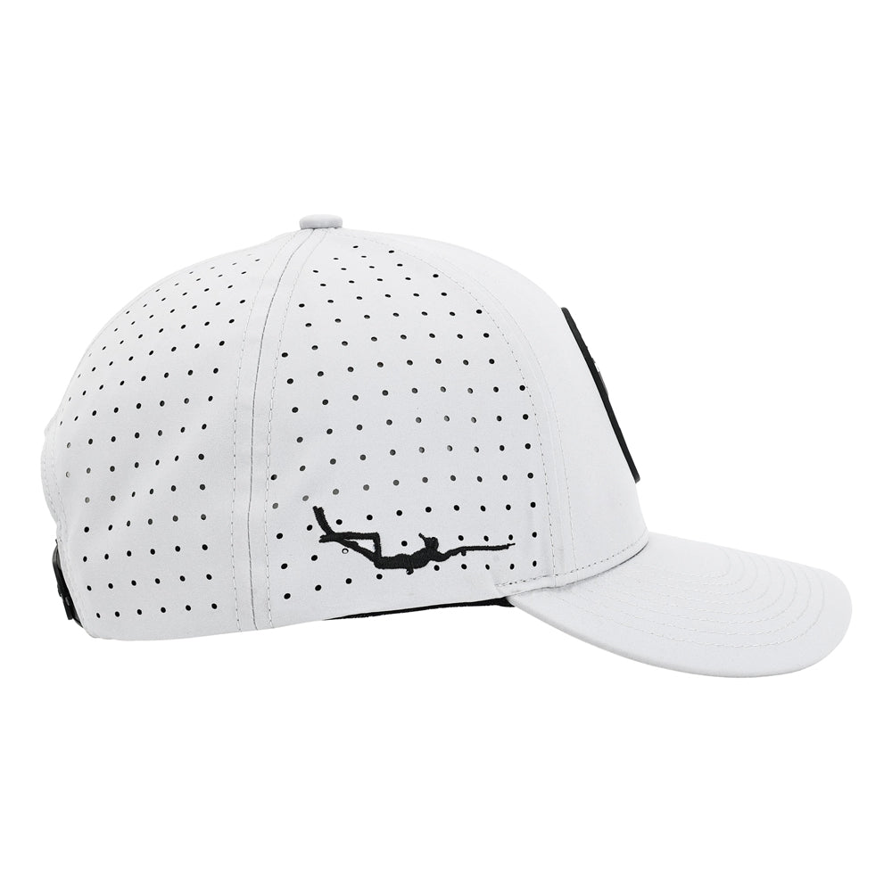 Laser Cut Mesh Performance Spearfishing Hat - Freediver - Light Gray