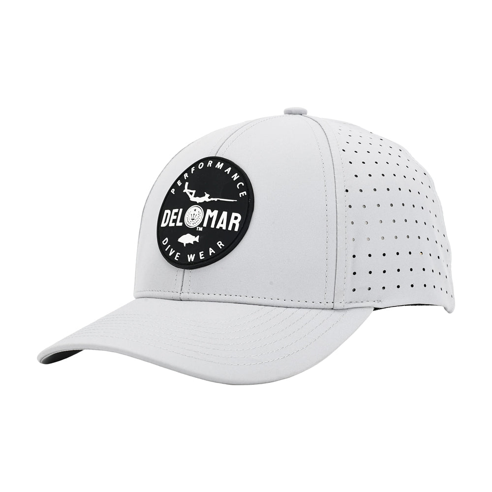 Laser Cut Mesh Performance Spearfishing Hat - Freediver - Light Gray