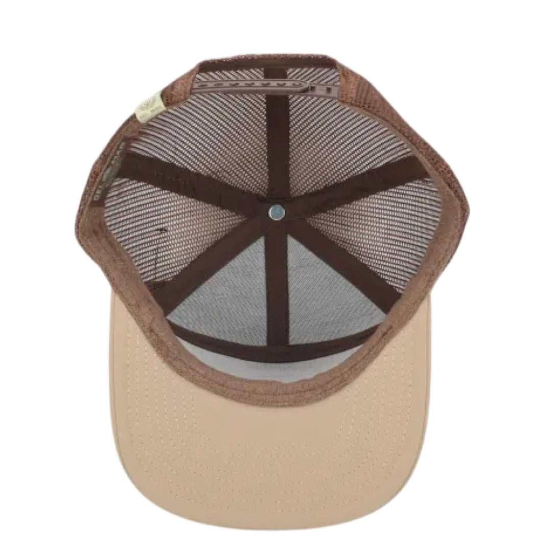 Mesh Performance Fishing Hat - Lobster - Beige / Brown