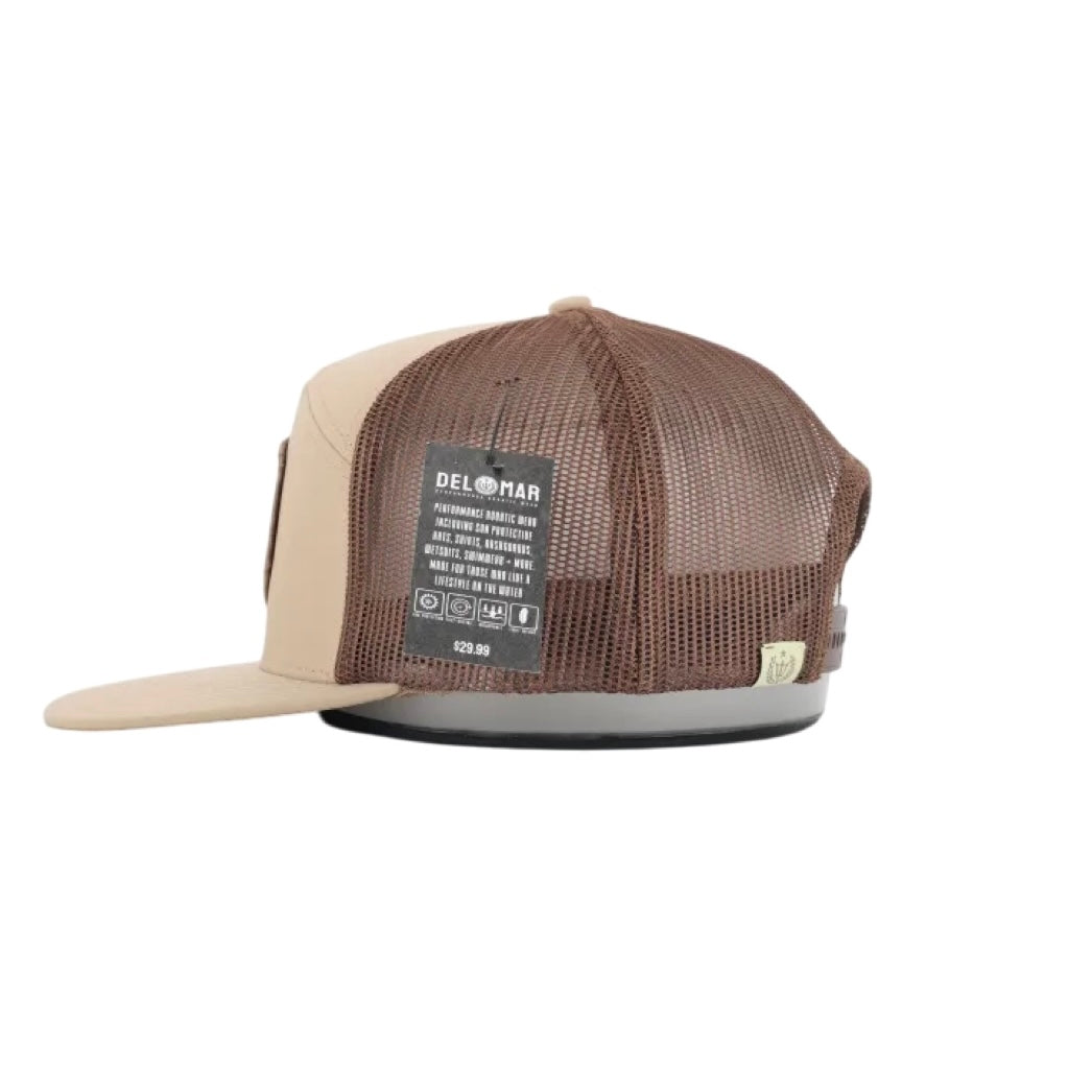 Mesh Performance Fishing Hat - Lobster - Beige / Brown