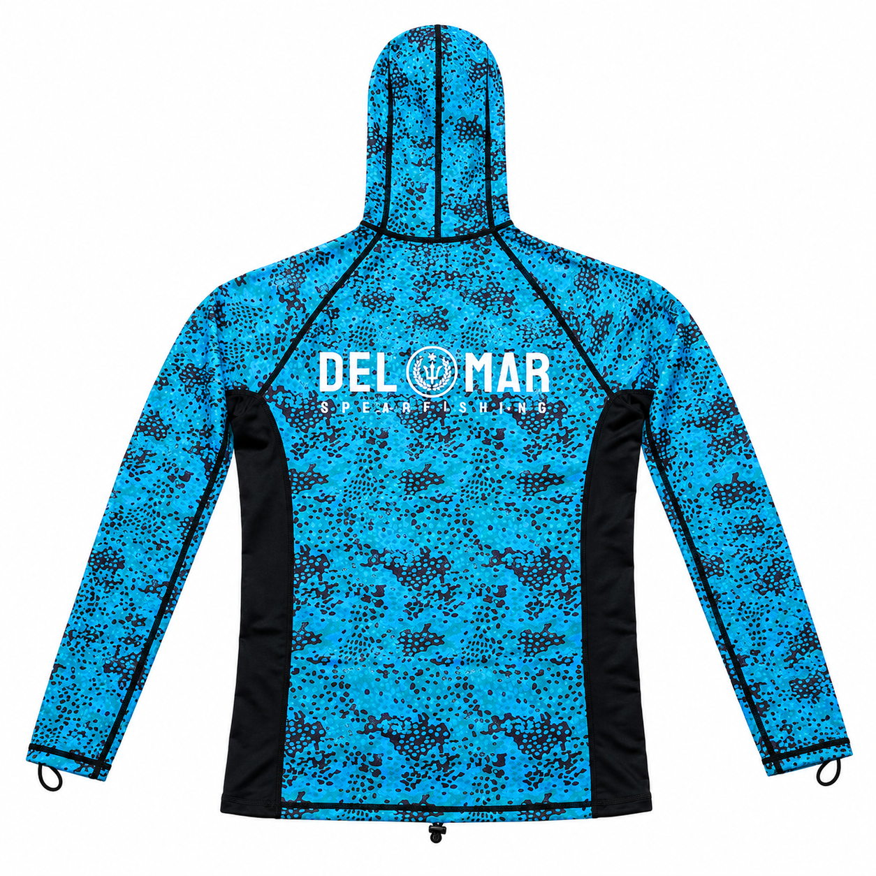 Mens Spearfishing Rash Guard Top - Blue Camo