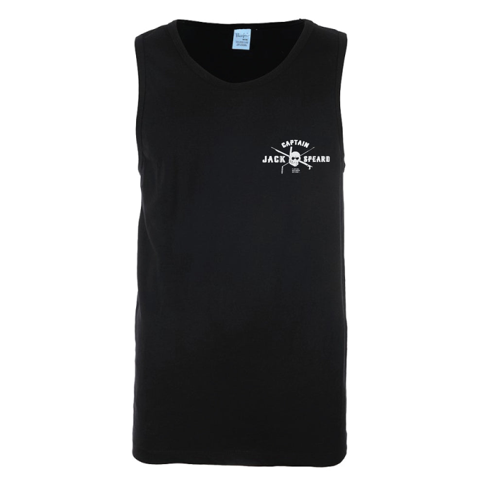 Short Sleeve Tank Top Shirt - Capt. Jack Spearo - Black