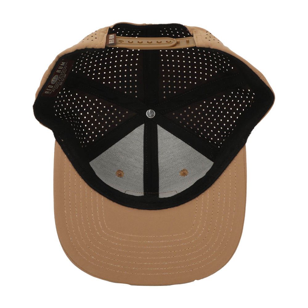 Perforated Mesh Snapback Hat - Trap or Die - Stone Crab Brown