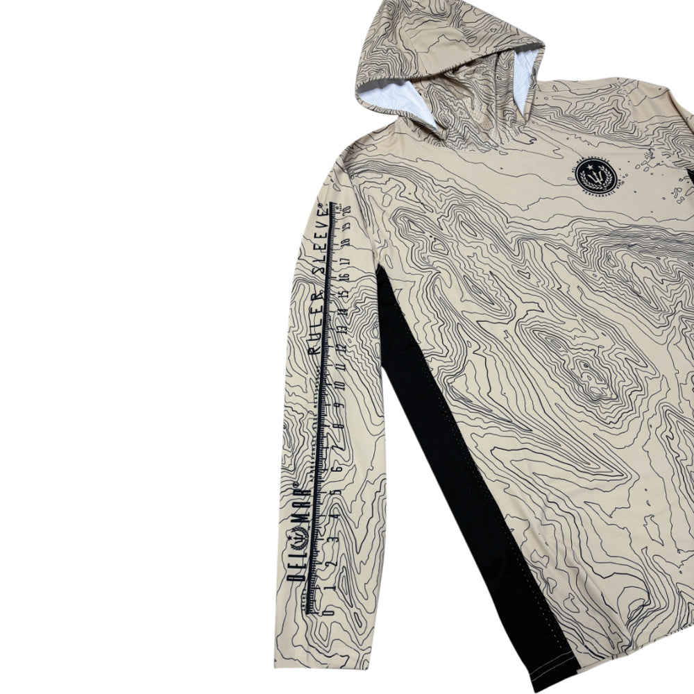 Performance Long Sleeve Hoodie Shirt with Mask - Contour Camo - Baja