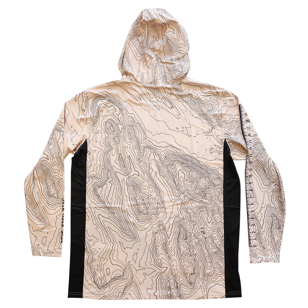 Performance Long Sleeve Hoodie Shirt with Mask - Contour Camo - Baja