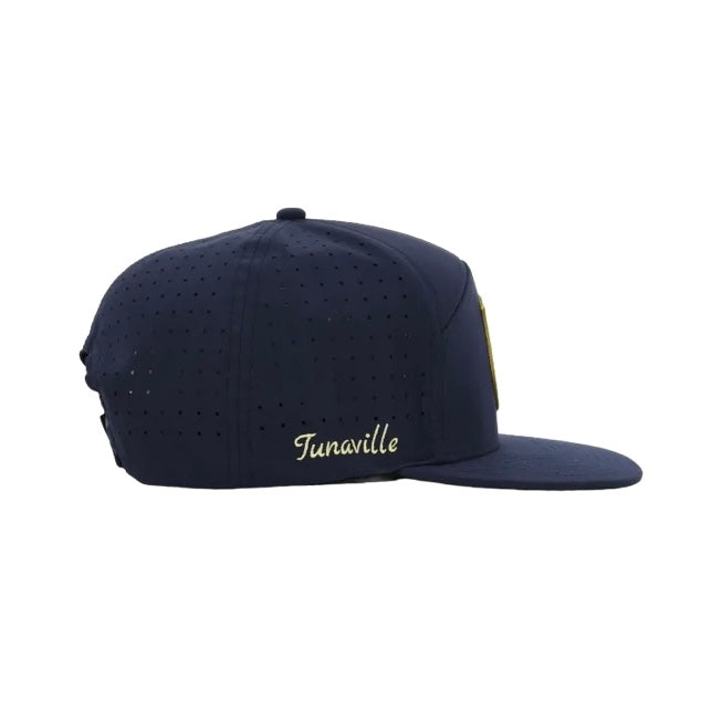 Laser Cut Mesh Performance Fishing Hat - Tunaville - Navy
