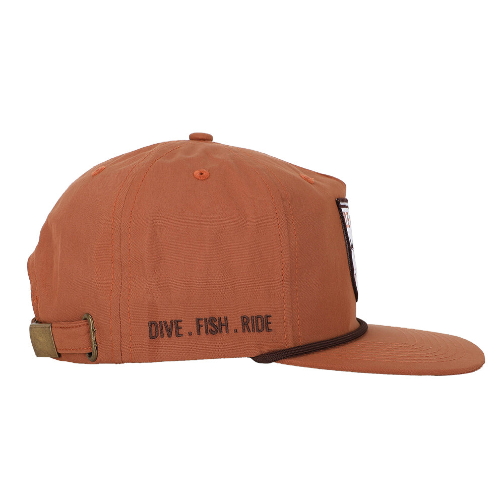 Unstructured Strapback Hat - Whale Shark - Brown