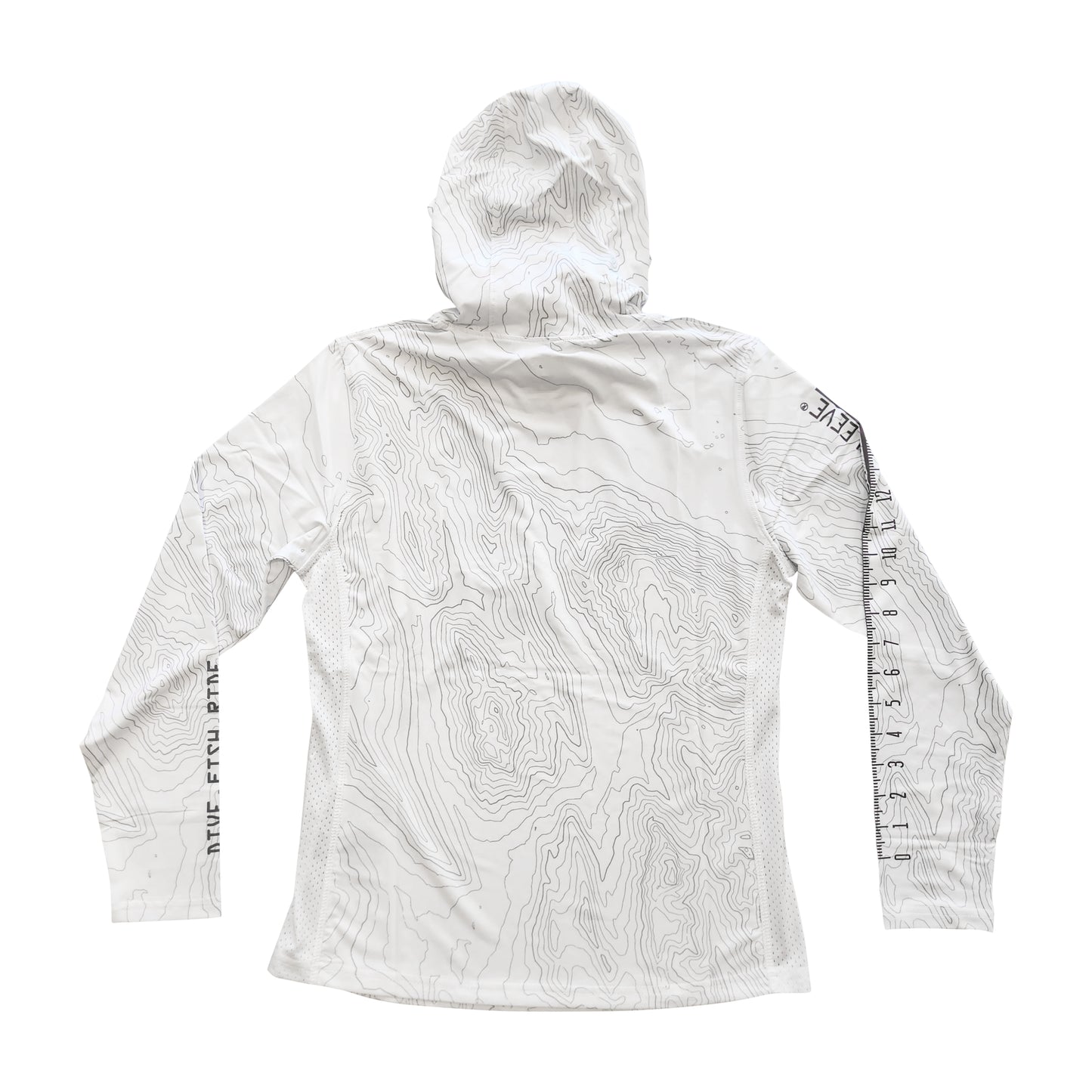 Womens Long Sleeve Hoodie with Mask - Contour Camo - White