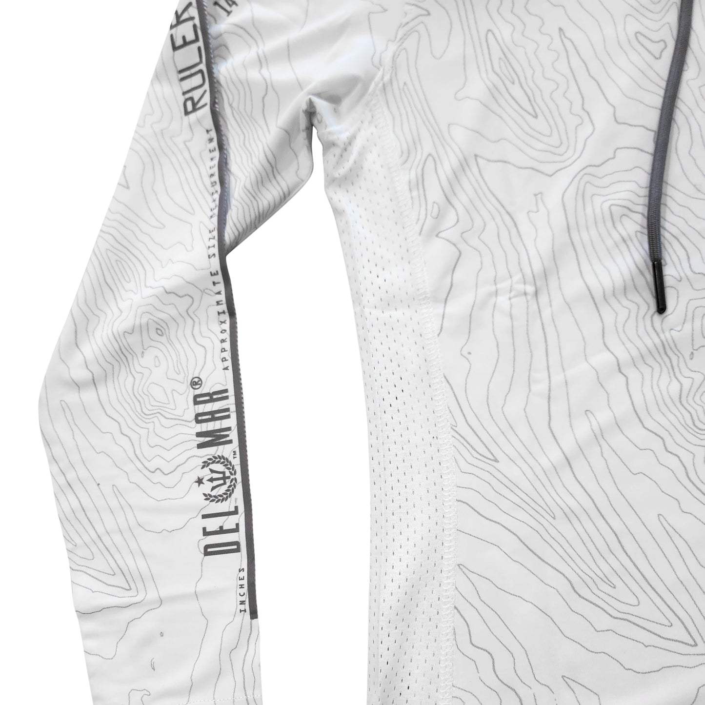 Womens Long Sleeve Hoodie with Mask - Contour Camo - White
