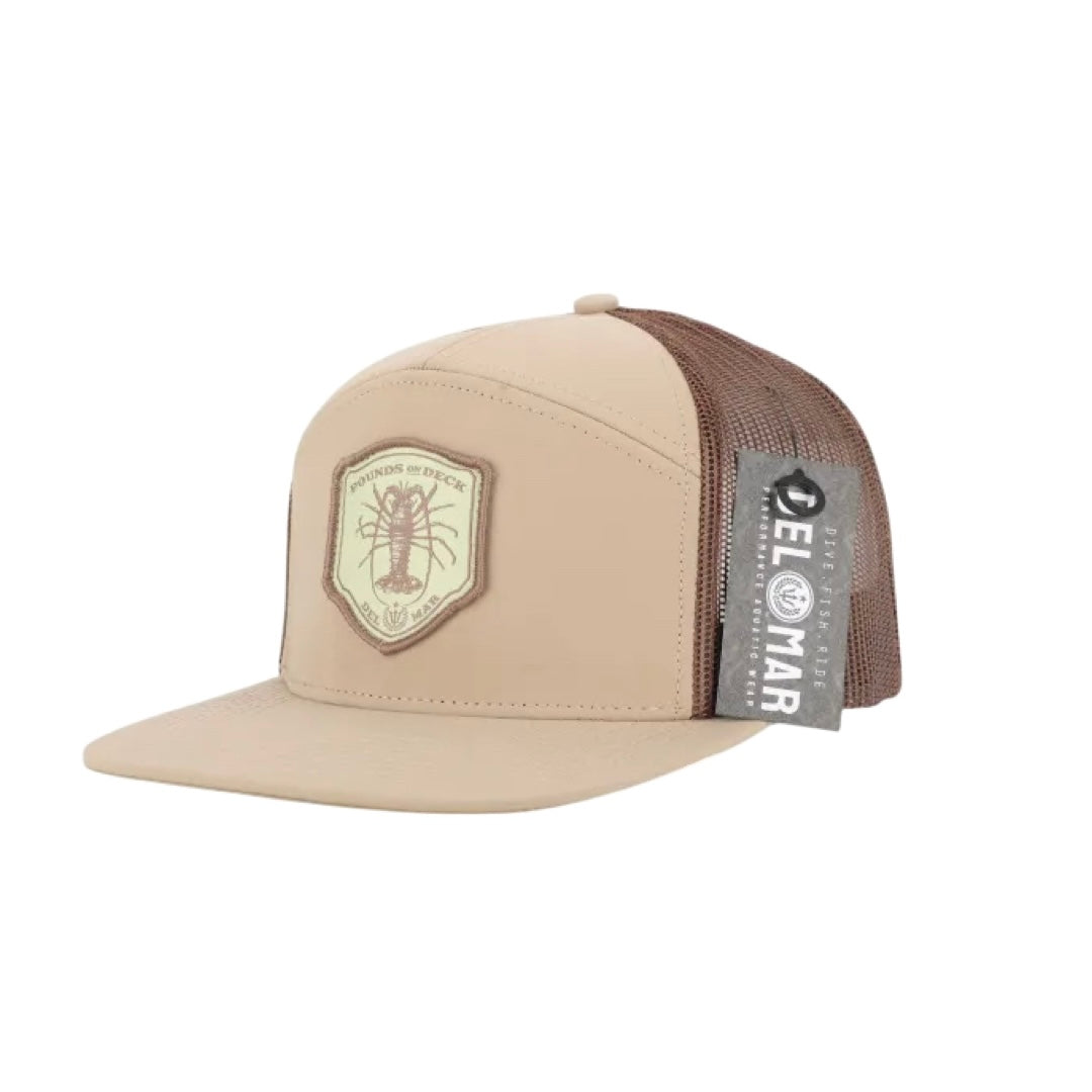Mesh Performance Fishing Hat - Lobster - Beige / Brown