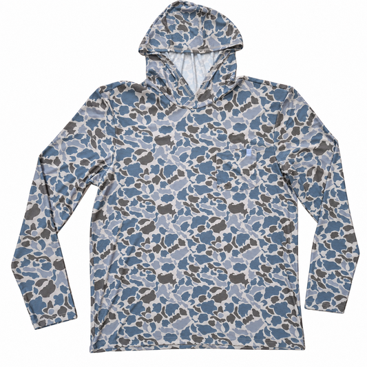 Performance Long Sleeve Shirt with Hood - Hunting Camo