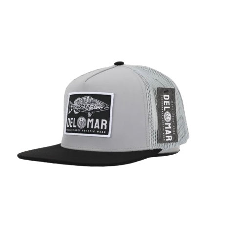 Mesh Performance Fishing Hat - Grouper - Gray