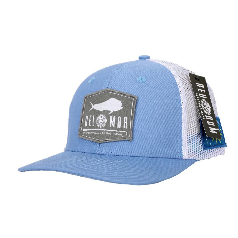 Performance Mesh Fishing Hat - Mahi Mahi - Light Blue