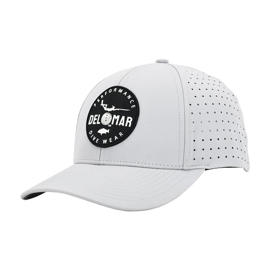 Laser Cut Mesh Performance Spearfishing Hat - Freediver - Light Gray