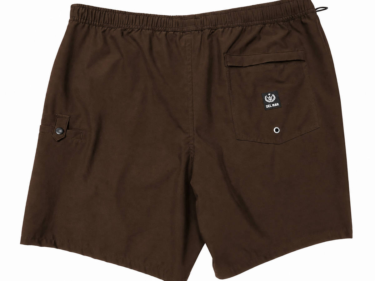Mens UDT Dive Fish Swim Shorts - Brown