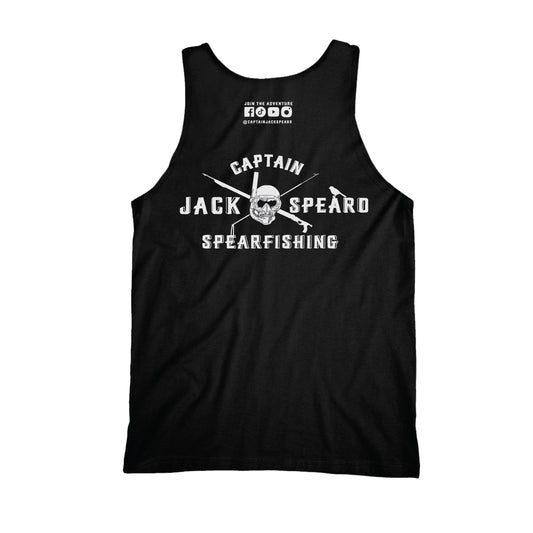 Short Sleeve Tank Top Shirt - Capt. Jack Spearo - Black