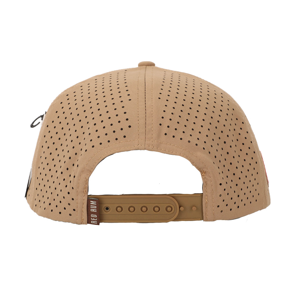 Perforated Mesh Snapback Hat - Trap or Die - Stone Crab Brown
