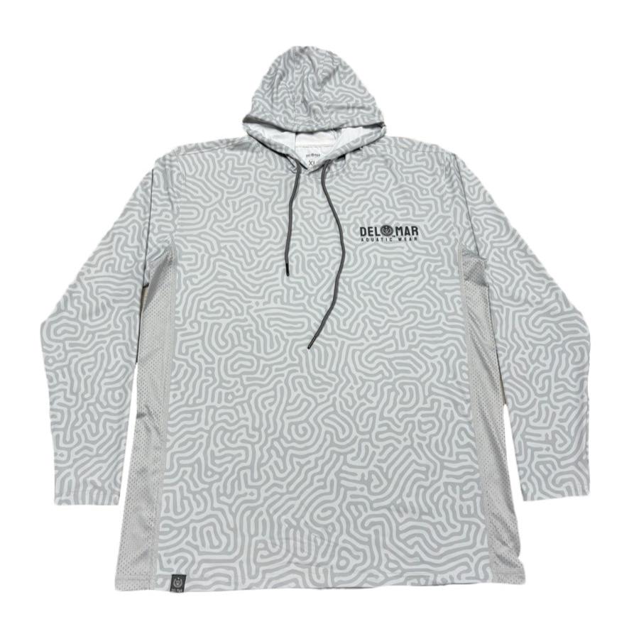 Performance Long Sleeve Hoodie Shirt - Brain Coral