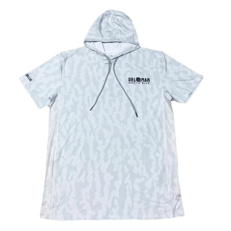 Custom Groyper Mens Short Sleeve Fishing Hoodie - Grouper Camo | UPF 50+ – Del Mar